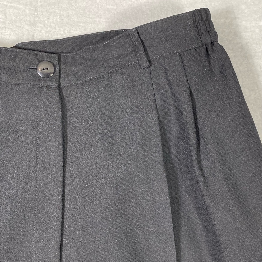 JM Collection Pleated Slacks Women's 18W Black Straight Leg Hi Rise Dress Pants - Picture 9 of 14